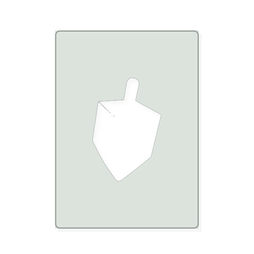 Dreidel Reusable Mylar Stencil, 10 mil Plastic Paint Stencil for Crafts and Decor