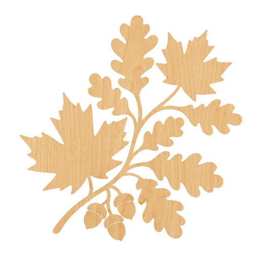Fall Leaf Bundle Wood Cutout for Crafts, Unfinished Baltic Birch Craft Shape