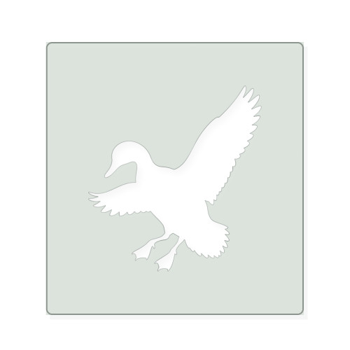 Duck 7 Reusable Mylar Stencil, 10 mil Plastic Paint Stencil for Crafts and Decor