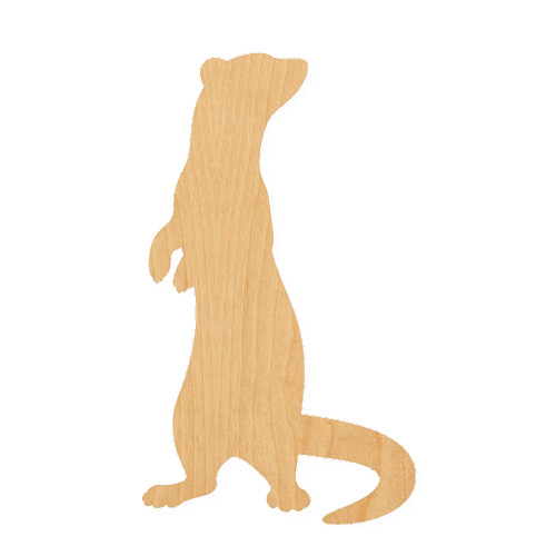 Ferret Wood Cutout for Crafts, Unfinished Baltic Birch Craft Shape