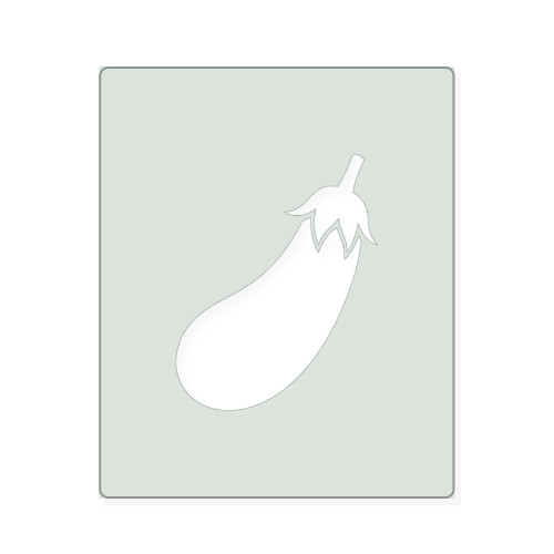 Eggplant 1 Reusable Mylar Stencil, 10 mil Plastic Paint Stencil for Crafts and Decor