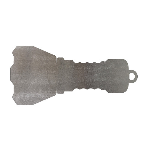 Flashlight 2 Steel Cutout Shape, Raw Metal Wall Art and Craft Supply