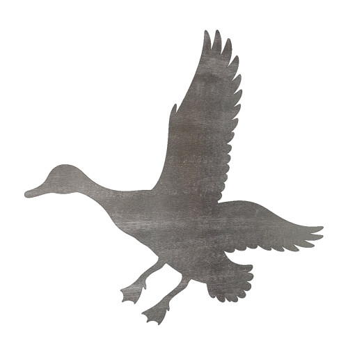 Flying Duck Steel Cutout Shape, Raw Metal Wall Art and Craft Supply
