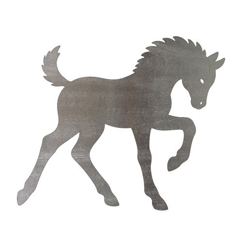 Foal 1 Steel Cutout Shape, Raw Metal Wall Art and Craft Supply