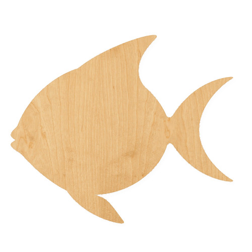 Fish 2 Wood Cutout for Crafts, Unfinished Baltic Birch Craft Shape