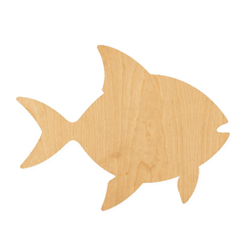 Fish 3 Wood Cutout for Crafts, Unfinished Baltic Birch Craft Shape
