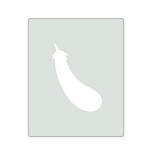 Eggplant 2 Reusable Mylar Stencil, 10 mil Plastic Paint Stencil for Crafts and Decor