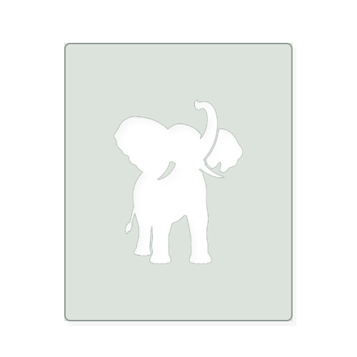 Elephant 2 Reusable Mylar Stencil, 10 mil Plastic Paint Stencil for Crafts and Decor