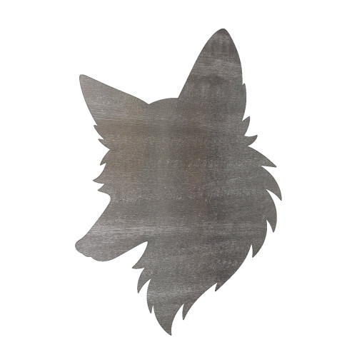Fox Head 2 Steel Cutout Shape, Raw Metal Wall Art and Craft Supply
