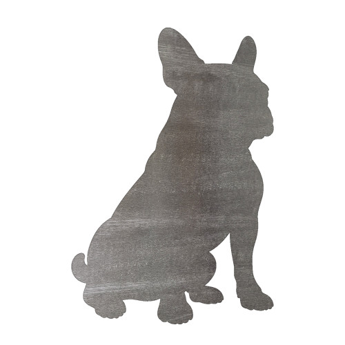 French Bulldog Steel Cutout Shape, Raw Metal Wall Art and Craft Supply