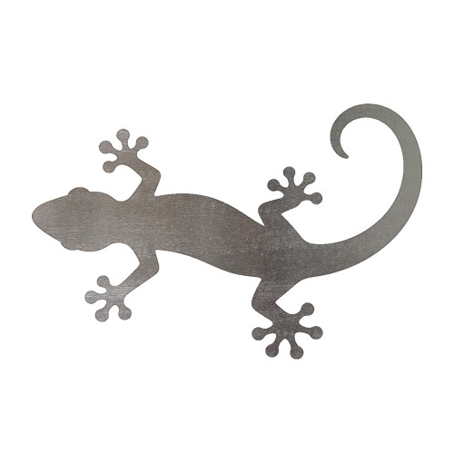 Gecko Steel Cutout Shape, Raw Metal Wall Art and Craft Supply