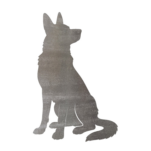 German Shepherd 1 Steel Cutout Shape, Raw Metal Wall Art and Craft Supply
