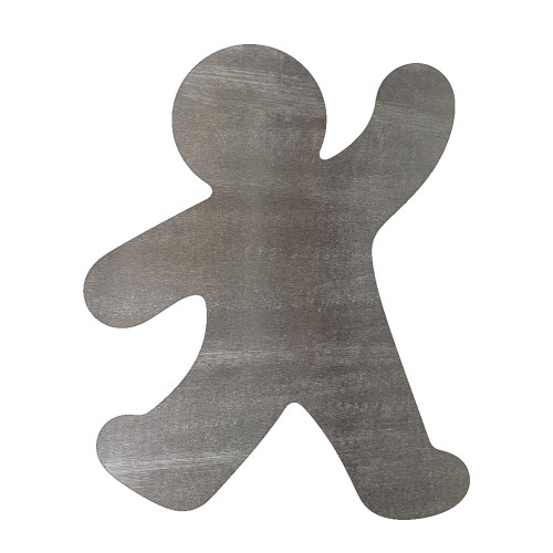 Gingerbread Cookie Steel Cutout Shape, Raw Metal Wall Art and Craft Supply