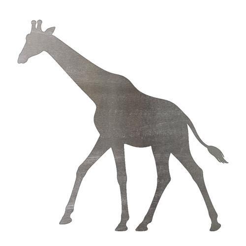 Giraffe 2 Steel Cutout Shape, Raw Metal Wall Art and Craft Supply