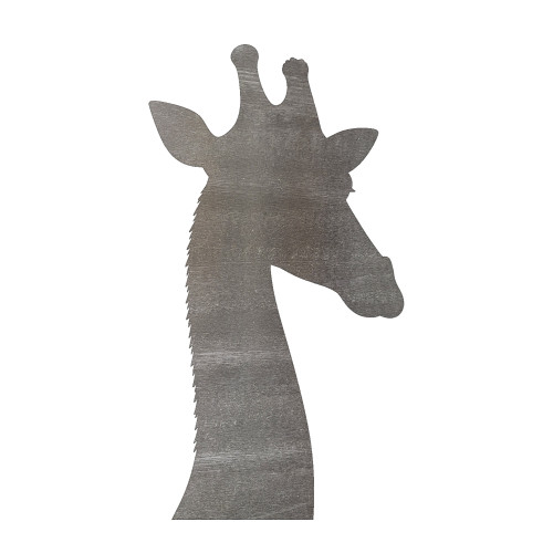 Giraffe Head Steel Cutout Shape, Raw Metal Wall Art and Craft Supply