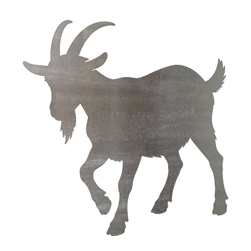 Goat 2 Steel Cutout Shape, Raw Metal Wall Art and Craft Supply
