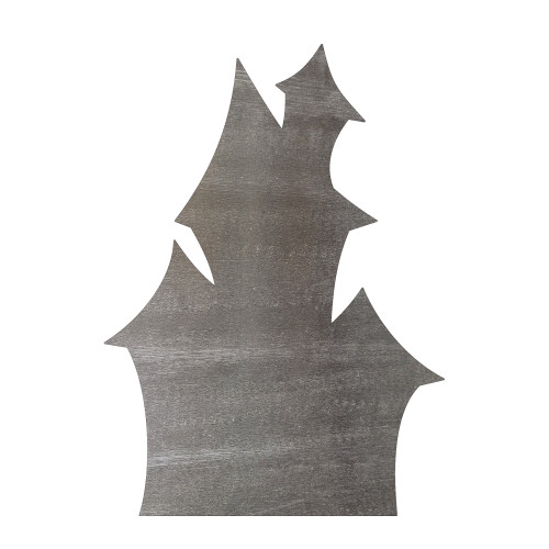Haunted House 2 Steel Cutout Shape, Raw Metal Wall Art and Craft Supply