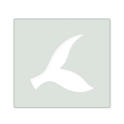Fish Tail Reusable Mylar Stencil, 10 mil Plastic Paint Stencil for Crafts and Decor