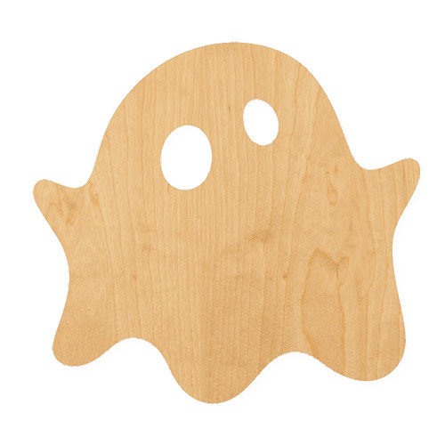 Ghost 1 Wood Cutout for Crafts, Unfinished Baltic Birch Craft Shape