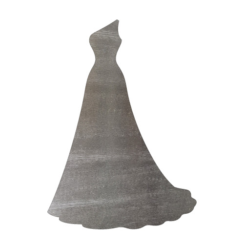 Gown Steel Cutout Shape, Raw Metal Wall Art and Craft Supply
