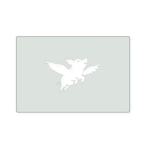 Flying Pig Reusable Mylar Stencil, 10 mil Plastic Paint Stencil for Crafts and Decor