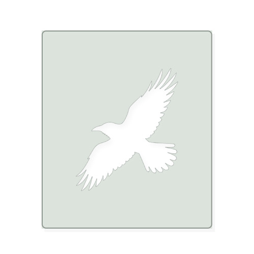 Flying Raven Reusable Mylar Stencil, 10 mil Plastic Paint Stencil for Crafts and Decor