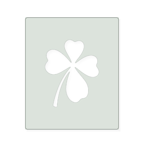 Four Leaf Clover 1 Reusable Mylar Stencil, 10 mil Plastic Paint Stencil for Crafts and Decor