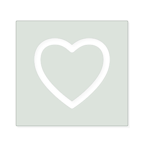 Heart Frame Reusable Mylar Stencil, 10 mil Plastic Paint Stencil for Crafts and Decor