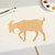 Goat 3 Wood Cutout for Crafts, Unfinished Baltic Birch Craft Shape