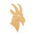Goat Head Wood Cutout for Crafts, Unfinished Baltic Birch Craft Shape
