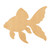 Goldfish Wood Cutout for Crafts, Unfinished Baltic Birch Craft Shape