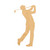 Golfer Wood Cutout for Crafts, Unfinished Baltic Birch Craft Shape