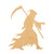 Grim Reaper Standing Wood Cutout for Crafts, Unfinished Baltic Birch Craft Shape
