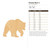 Grizzly Bear 2 Wood Cutout for Crafts, Unfinished Baltic Birch Craft Shape