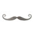 Handlebar Mustache Steel Cutout Shape, Raw Metal Wall Art and Craft Supply