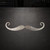 Handlebar Mustache Steel Cutout Shape, Raw Metal Wall Art and Craft Supply