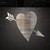 Heart Arrow Steel Cutout Shape, Raw Metal Wall Art and Craft Supply