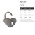 Heart Lock Steel Cutout Shape, Raw Metal Wall Art and Craft Supply