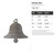 Holiday Bell Steel Cutout Shape, Raw Metal Wall Art and Craft Supply