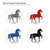 Horse 4 Steel Cutout Shape, Raw Metal Wall Art and Craft Supply