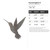 Hummingbird 5 Steel Cutout Shape, Raw Metal Wall Art and Craft Supply