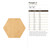 Hexagon 2 Wood Cutout for Crafts, Unfinished Baltic Birch Craft Shape