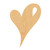 Heart 1 Wood Cutout for Crafts, Unfinished Baltic Birch Craft Shape