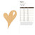 Heart 1 Wood Cutout for Crafts, Unfinished Baltic Birch Craft Shape