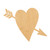 Heart Arrow Wood Cutout for Crafts, Unfinished Baltic Birch Craft Shape