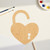 Heart Lock Wood Cutout for Crafts, Unfinished Baltic Birch Craft Shape