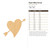 Heart With Arrow Wood Cutout for Crafts, Unfinished Baltic Birch Craft Shape
