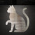 Kitty Cat Steel Cutout Shape, Raw Metal Wall Art and Craft Supply