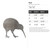 Kiwi Steel Cutout Shape, Raw Metal Wall Art and Craft Supply