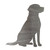 Labrador 2 Steel Cutout Shape, Raw Metal Wall Art and Craft Supply